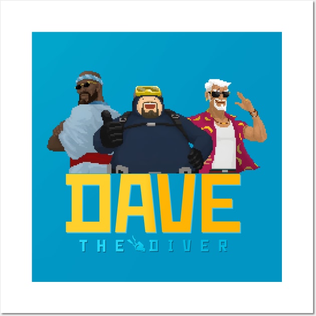 DAVE the diver - Dave, Cobra and Bancho Wall Art by Buff Geeks Art